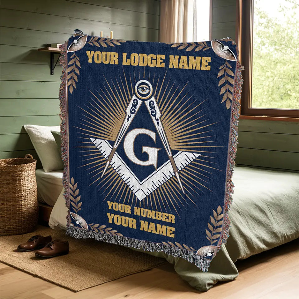 Custom Masonic Heirloom Woven Blanket