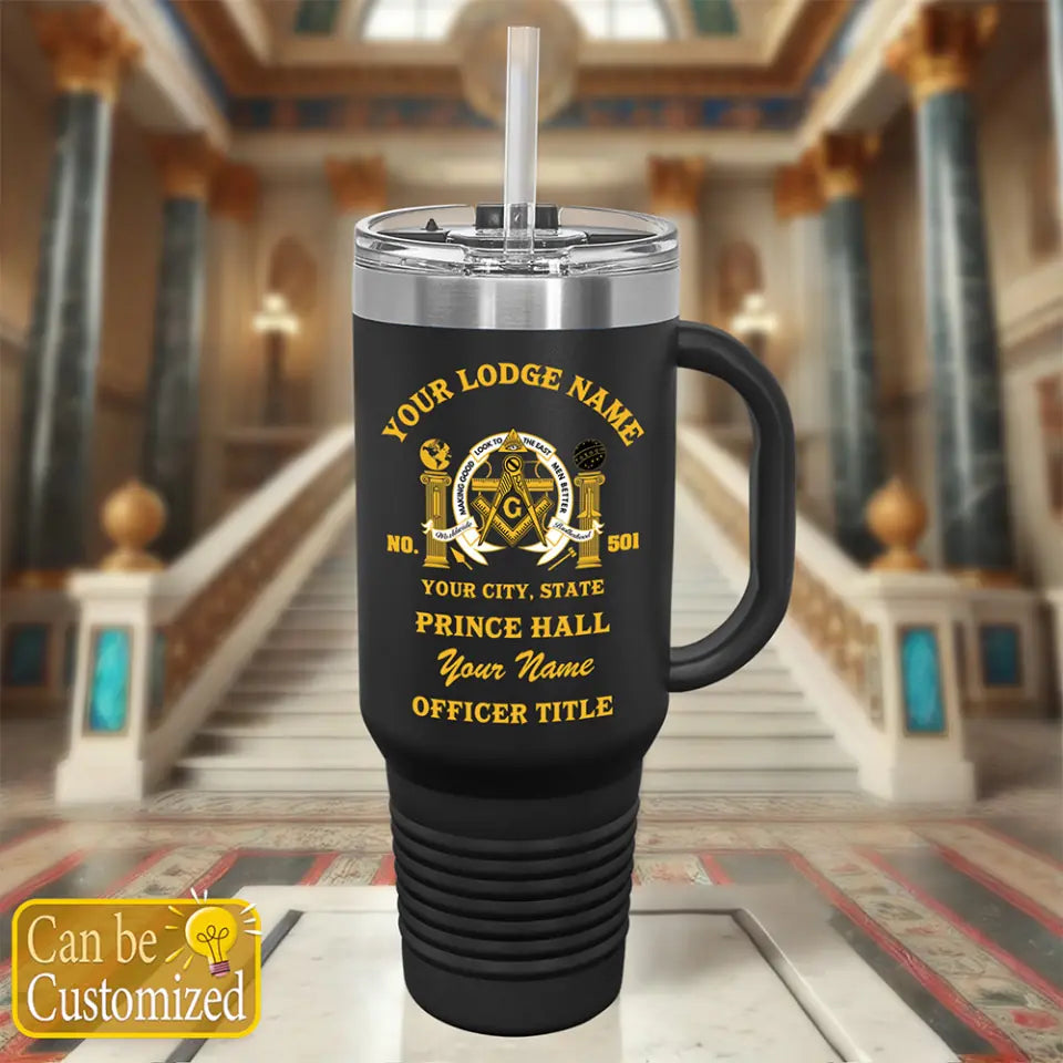 Custom Prince Hall Masonic 40oz Tumbler