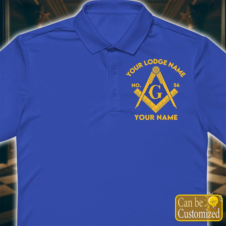 Custom Masonic Printed Polo Shirt