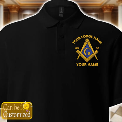 Custom Masonic Embroidered Polo Shirt