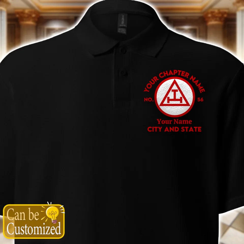 Custom Royal Arch Masonic Embroidered Polo Shirt