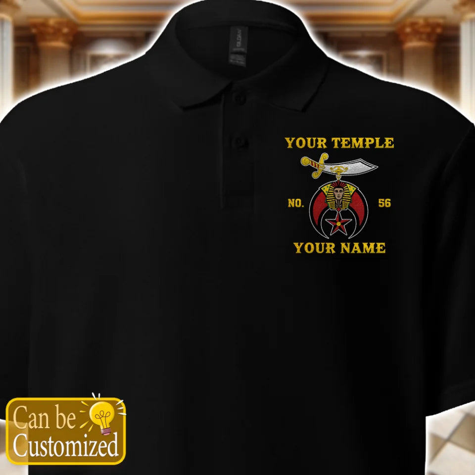 Custom Shriners Embroidered Polo Shirt