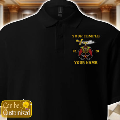 Custom Shriners Embroidered Polo Shirt