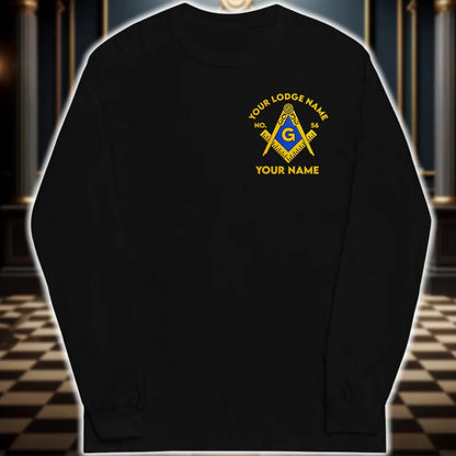 Custom Masonic Embroidered Long Sleeve Shirt