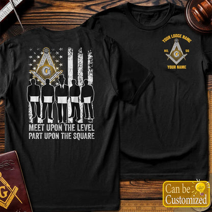 Custom USA Freemasons Flag T-Shirt