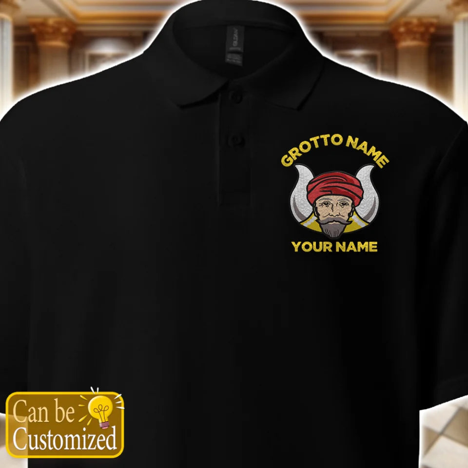 Custom Grotto M.O.V.P.E.R. Embroidered Polo Shirt