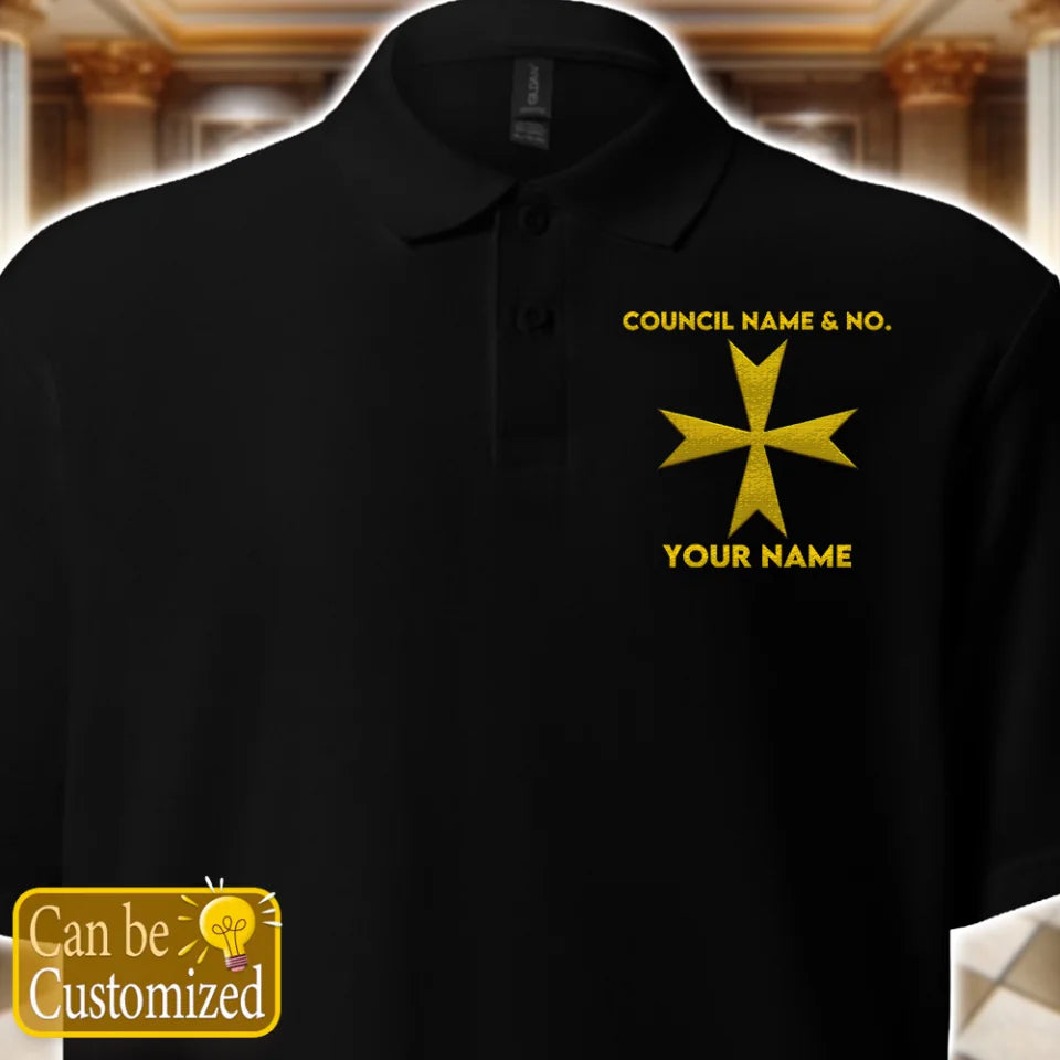 Custom Order of Malta Commandery Embroidered Polo Shirt