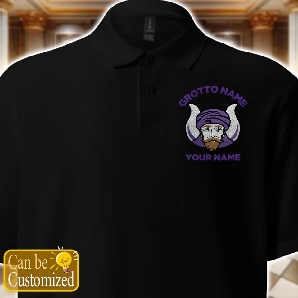 Custom Grotto M.O.V.P.E.R. Embroidered Polo Shirt