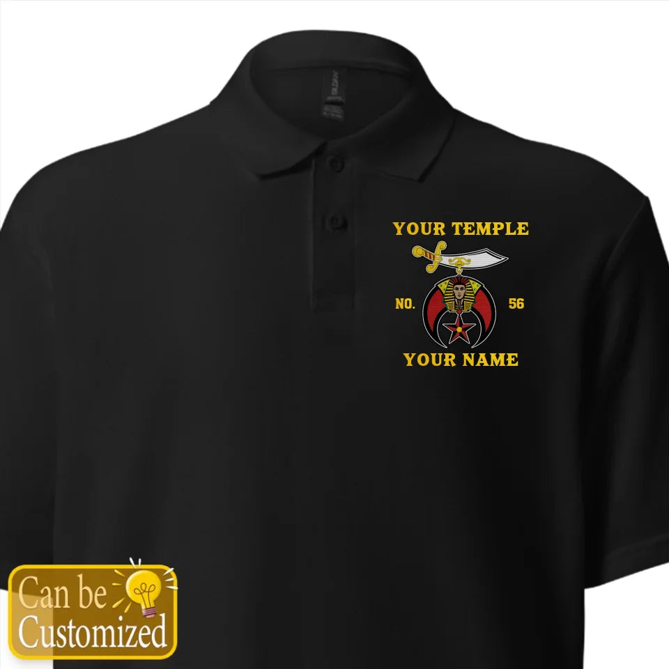 Custom Shriners Embroidered Polo Shirt