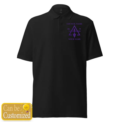 Custom council of cryptic masons Embroidered Polo Shirt