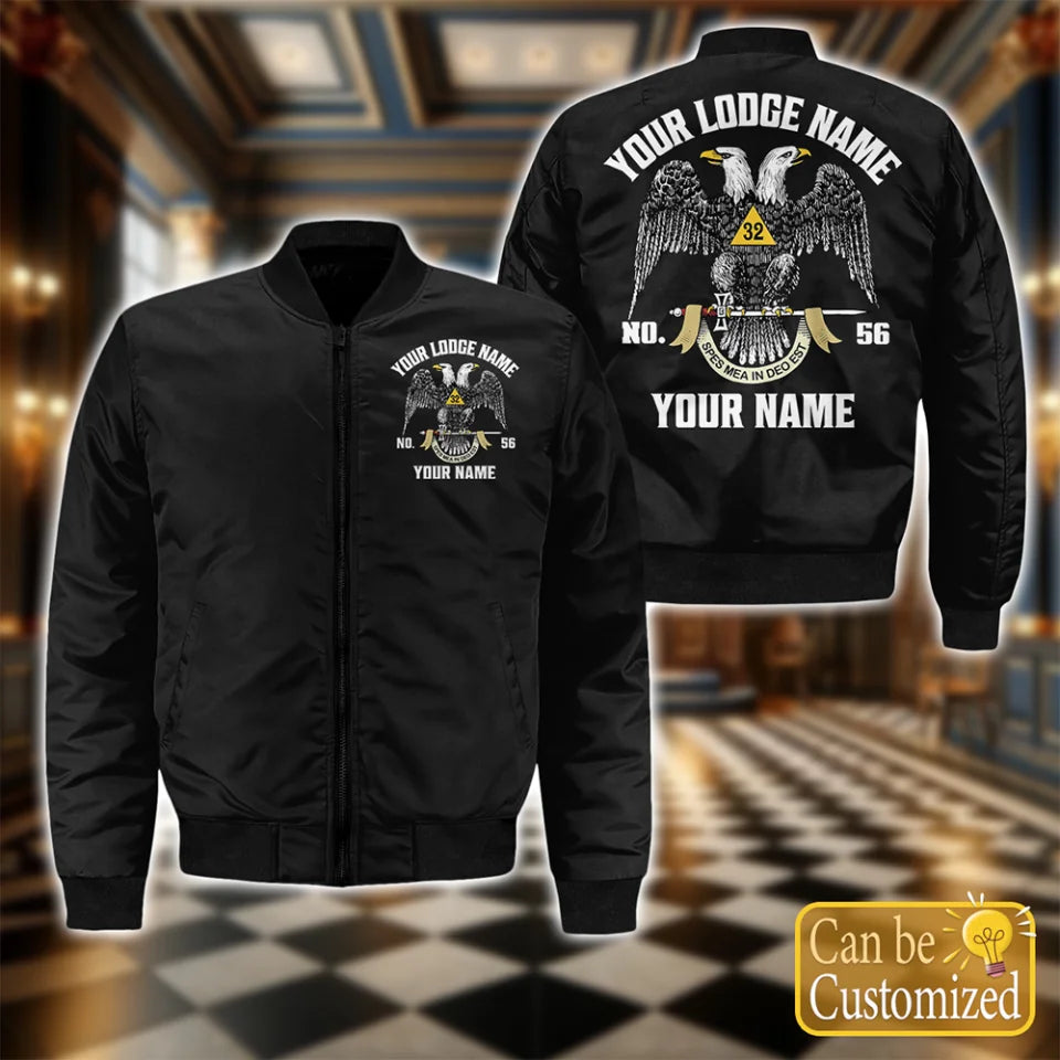 Custom 32nd Degree Scottish Rite Bomber Jacket