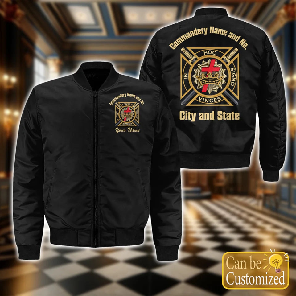 Custom Knights Templar Commandery Bomber Jacket