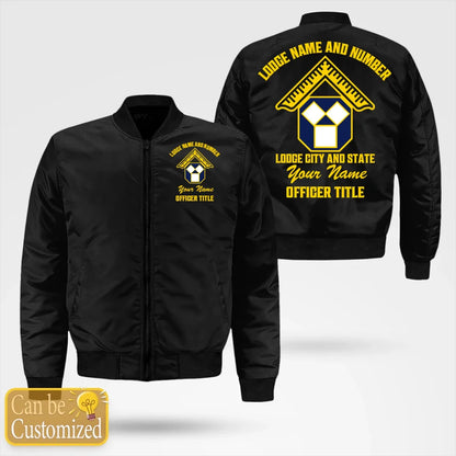 Custom Pennsylvania Past Master Masonic Bomber Jacket