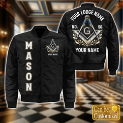 Custom Masonic Bomber Jacket