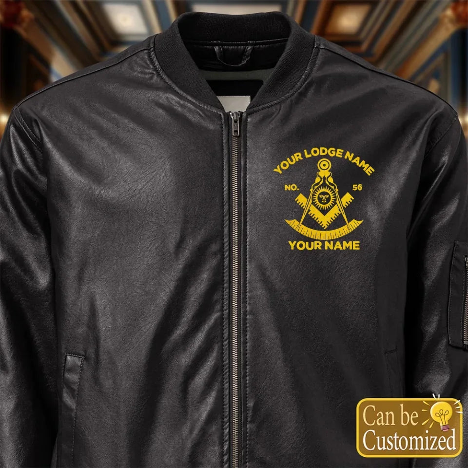 Custom Past Master Leather Bomber Jacket