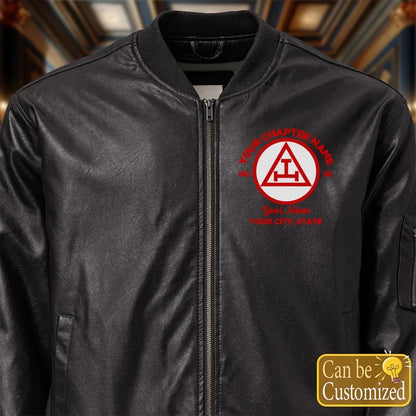 Custom Royal Arch Leather Bomber Jacket