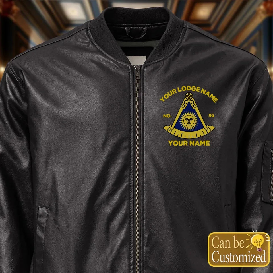 Custom California Past Master Leather Bomber Jacket