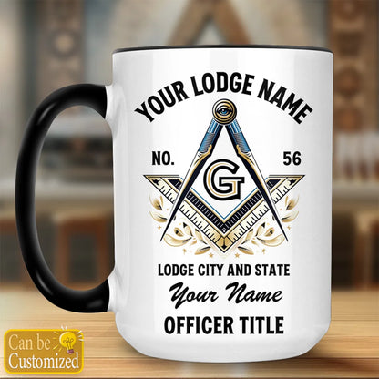 Custom Masonic Accent Two-Tone Mug