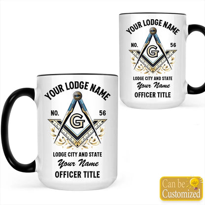 Custom Masonic Accent Two-Tone Mug