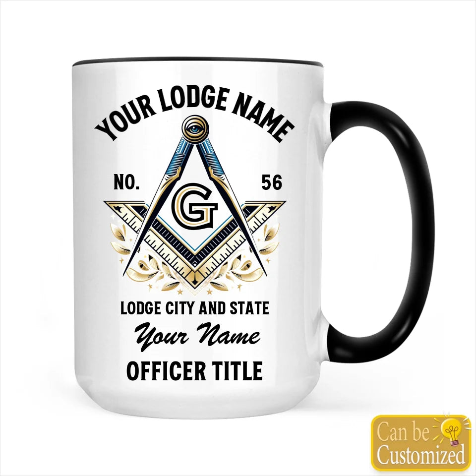 Custom Masonic Accent Two-Tone Mug