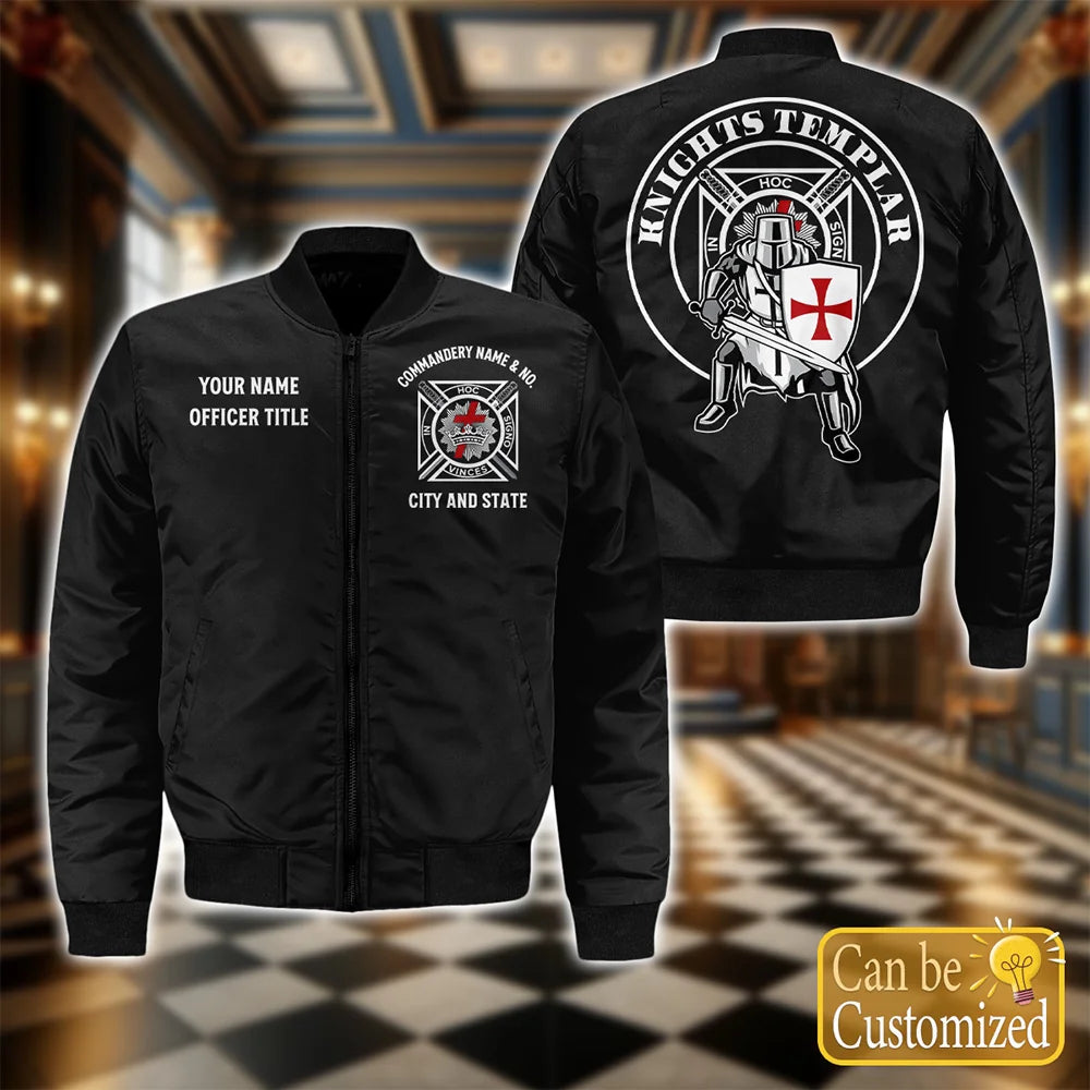 Custom Knights Templar Bomber Jacket