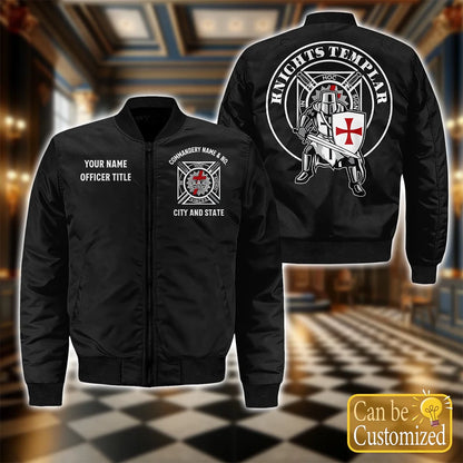 Custom Knights Templar Bomber Jacket