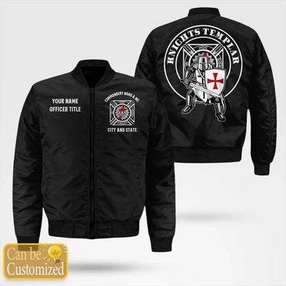 Custom Knights Templar Bomber Jacket