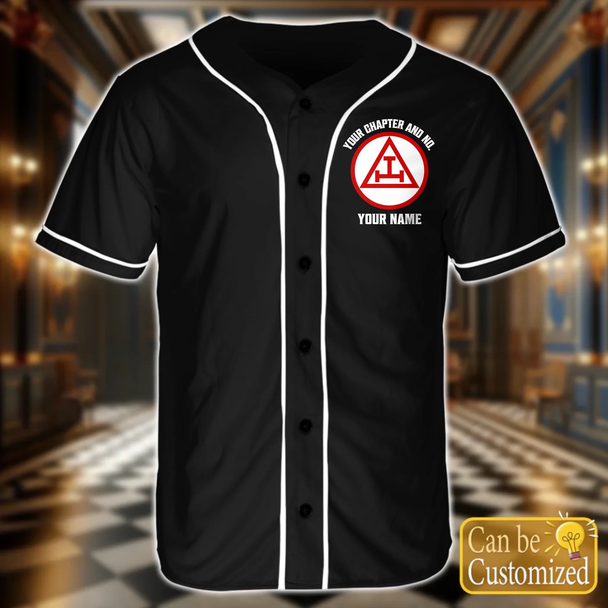 Custom  Order of the Eastern Star OES Baseball Jersey Front