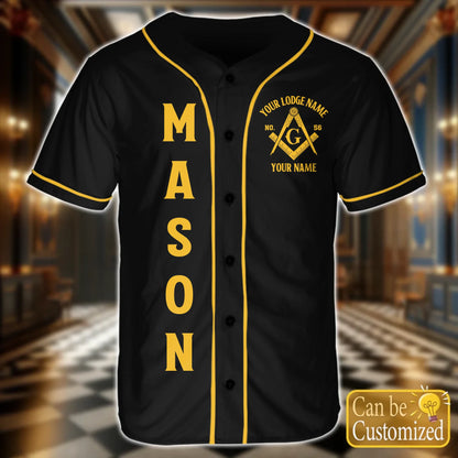 Custom Prince Hall Masons Baseball Jersey Front