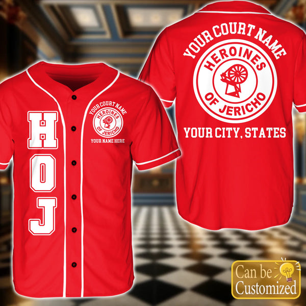 Custom  Order of the Eastern Star OES Baseball Jersey Front Back