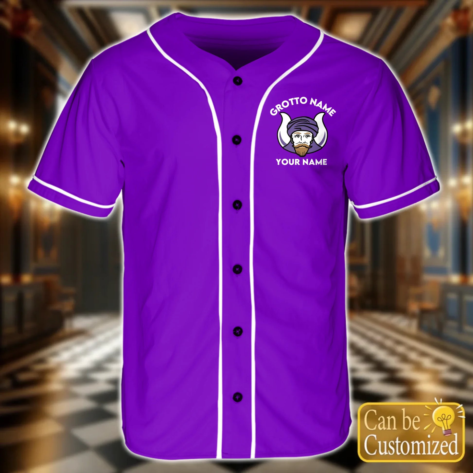 Custom  Order of the Eastern Star OES Baseball Jersey Front