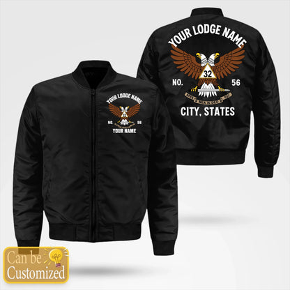 Custom 32nd Degree Scottish Rite Bomber Jacket