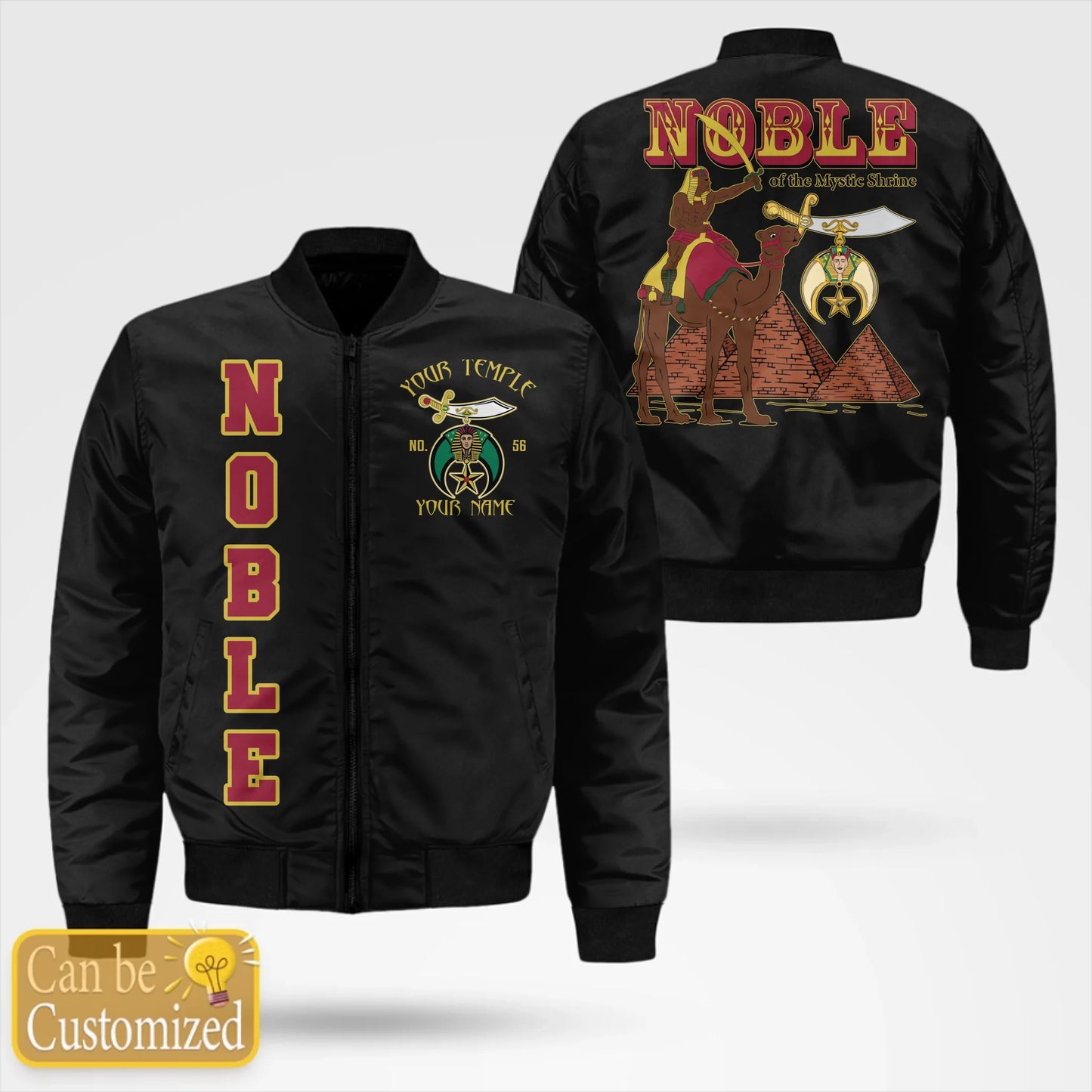 Custom Shriner Nobles Mystic Bomber Jacket