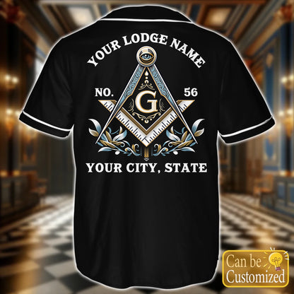 Custom  Order of the Eastern Star OES Baseball Jersey Back