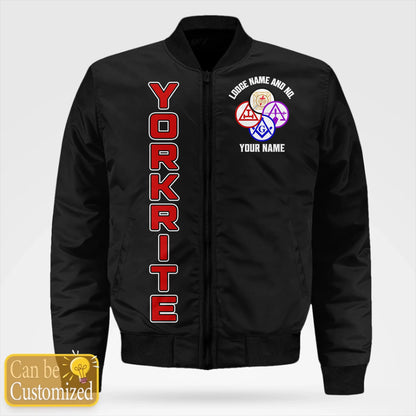 Custom York Rite Masonic Bomber Jacket