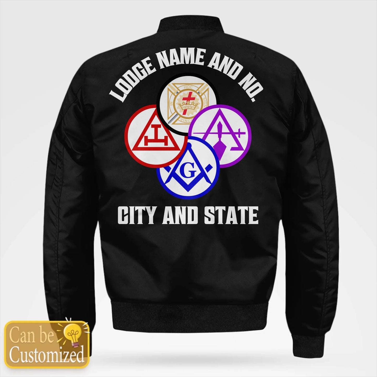 Custom York Rite Masonic Bomber Jacket
