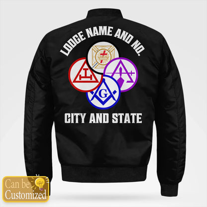 Custom York Rite Masonic Bomber Jacket