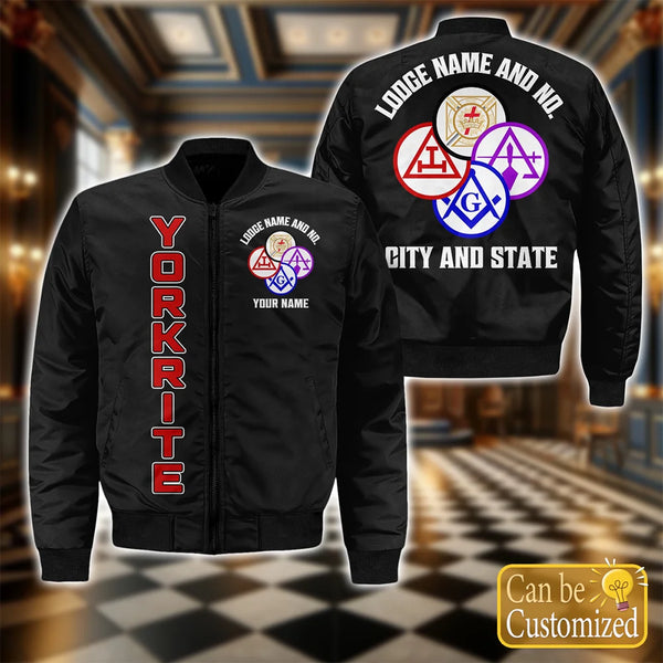 Custom York Rite Masonic Bomber Jacket