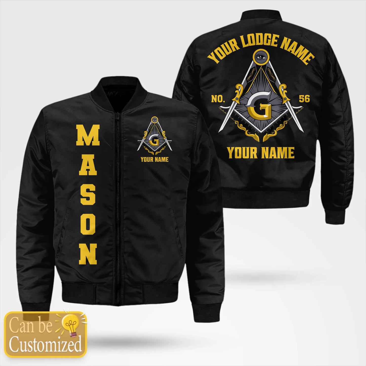 Custom Masonic Bomber Jacket