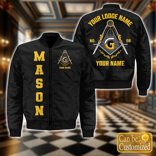 Custom Masonic Bomber Jacket