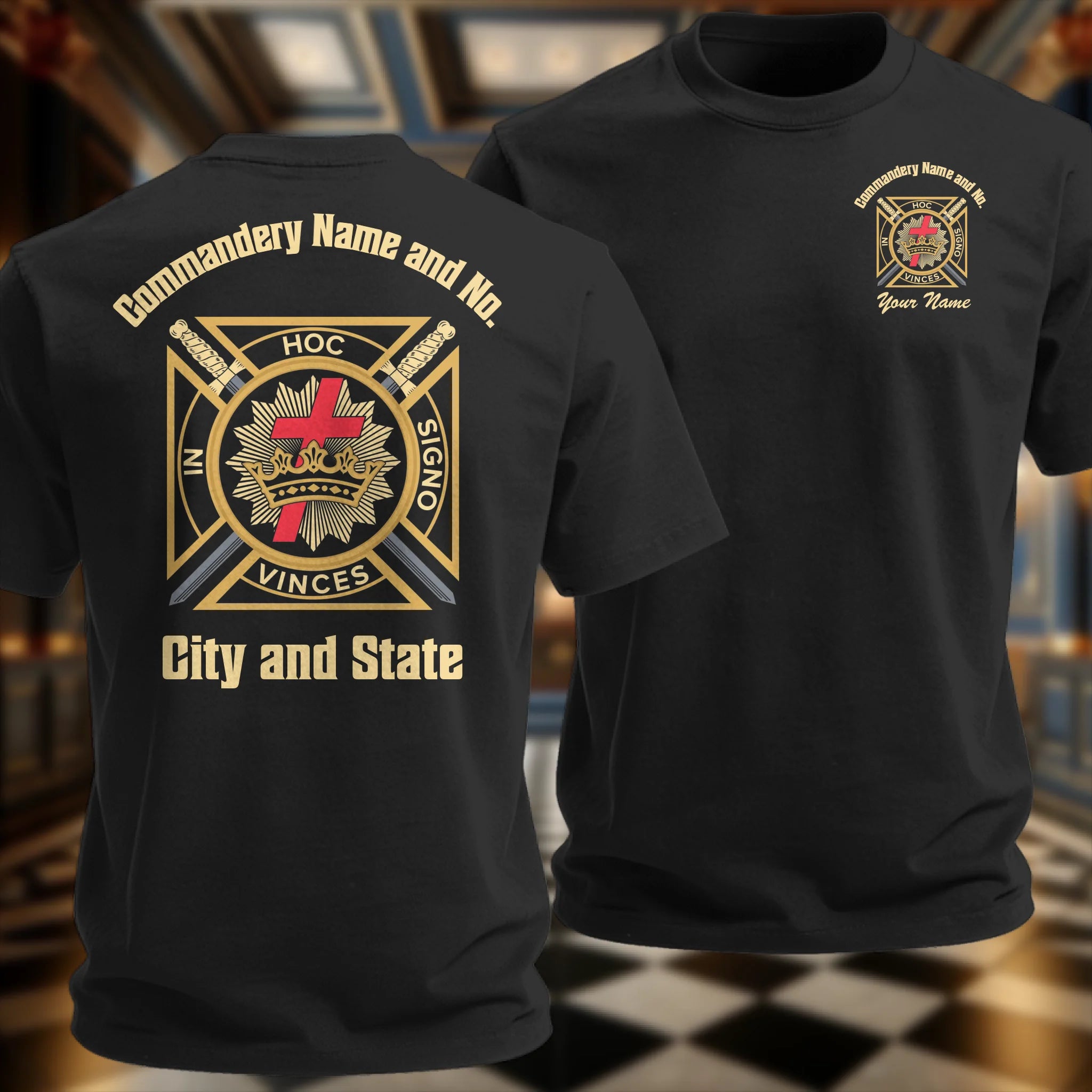 Custom Knights Templar Commandery T-Shirt – Made For Freemasons