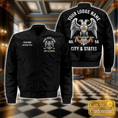Custom 32nd Degree Scottish Rite Bomber Jacket
