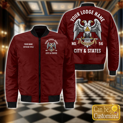 Custom 32nd Degree Scottish Rite Bomber Jacket