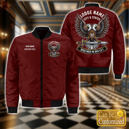 Custom 32nd Degree Scottish Rite Bomber Jacket