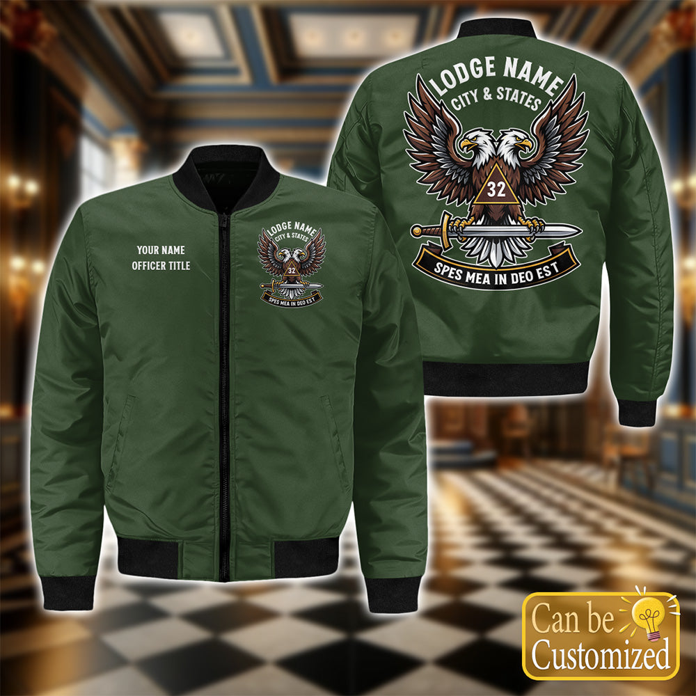Custom 32nd Degree Scottish Rite Bomber Jacket