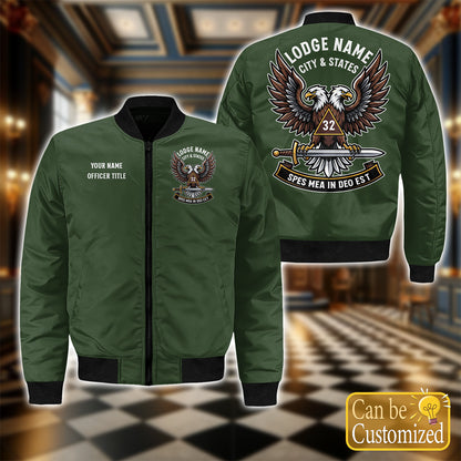 Custom 32nd Degree Scottish Rite Bomber Jacket