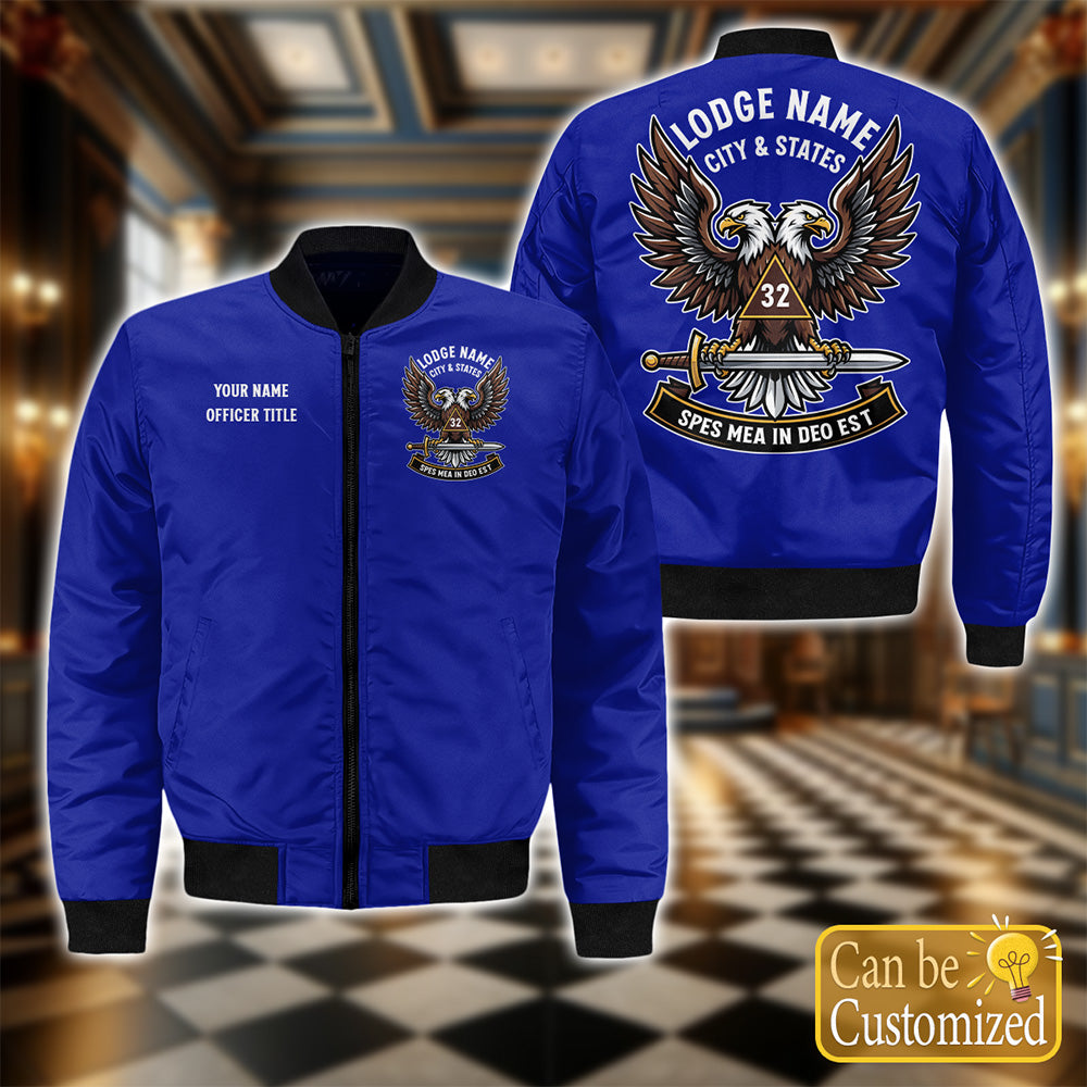 Custom 32nd Degree Scottish Rite Bomber Jacket