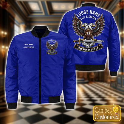 Custom 32nd Degree Scottish Rite Bomber Jacket