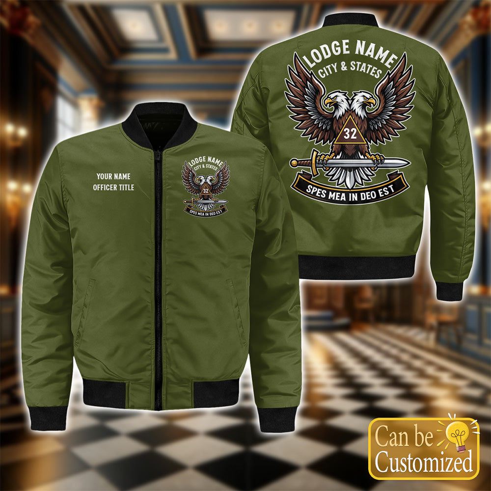 Custom 32nd Degree Scottish Rite Bomber Jacket