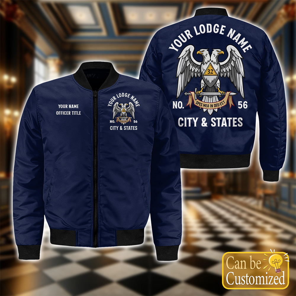 Custom 32nd Degree Scottish Rite Bomber Jacket